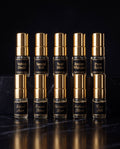Sirta Scents Complete Discovery Experience set of ten 2ml luxury Extrait de Parfum sample vials arranged in a gold accented presentation box
